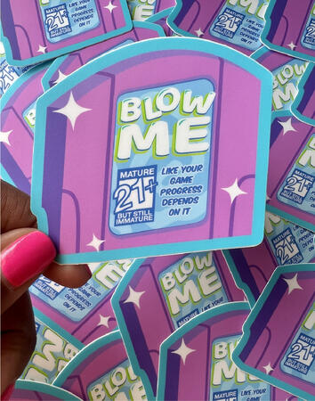 Blow Sticker