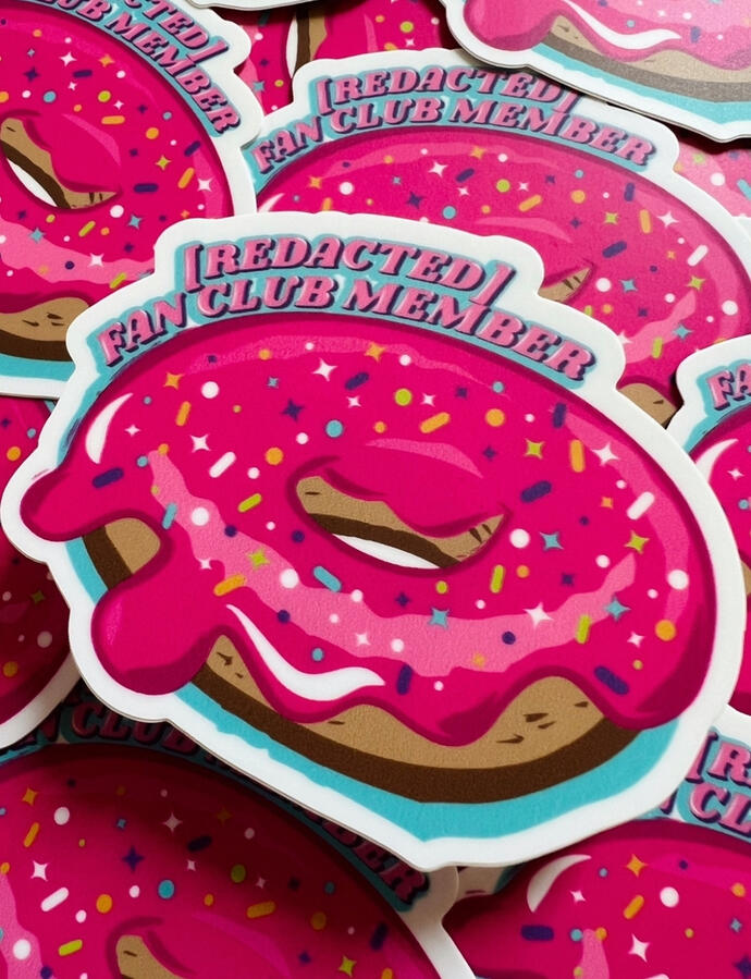 Donut Fan Club Sticker Donut Fan Club Sticker