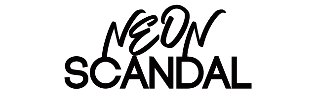 Neon Scandal typographical logo